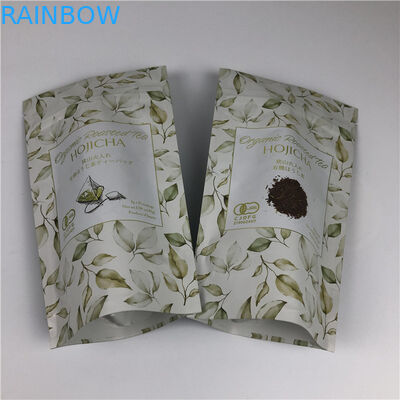 کیسه های چاپ دیجیتال سفارشی لوگو طلا فلزی کیسه های بسته بندی چای