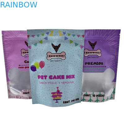 کیسه غذا برای غذای حیوانات خانگی با زیپ بایستید زیپ بسته بندی مواد غذایی