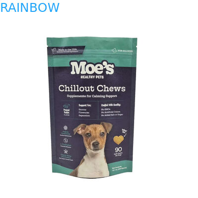 کیسه غذای حیوانات خانگی با زیپ در رنگ های CMYK برای نگهداری طولانی مدت غذای حیوانات خانگی