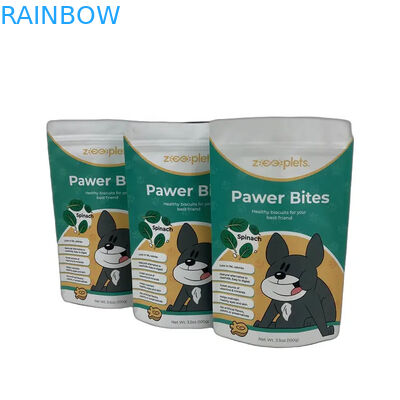 کیسه غذای حیوانات خانگی با زیپ در رنگ های CMYK برای نگهداری طولانی مدت غذای حیوانات خانگی