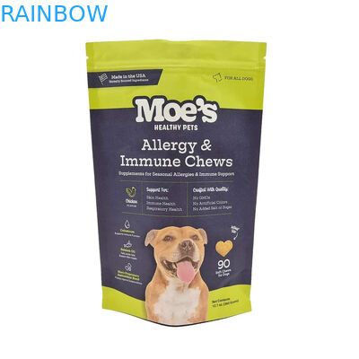 کیسه غذایی قابل استفاده مجدد حیوانات خانگی برای بسته بندی ایستاده با قفل زپ