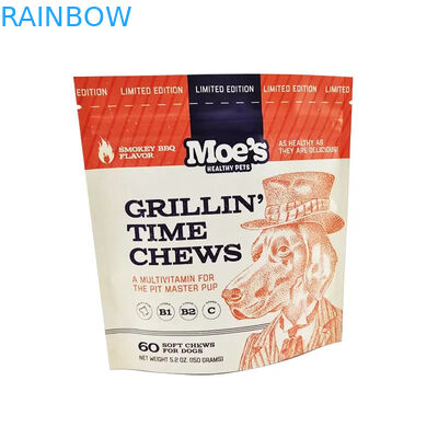 کیسه خوراک حیوانات با شکاف اشک برای کیسه های بسته بندی غذاهای سگ