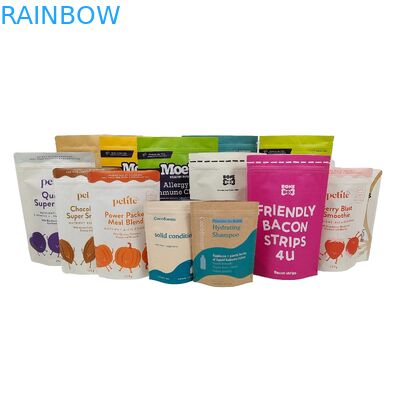 بسته بندی پلاستیکی قابل مصرف سفارشی کیسه های زیست فرسایش پذیر ورق آلومینیوم زیپ قفل Doypack برای چای قهوه میان وعده