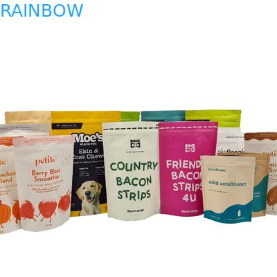 عمده فروش سفارشی چاپی بیوتراژدار با کیفیت بالا کاغذ کرافت بازیافتی Doypack کیف پلاستیکی Ziplock درجه غذایی