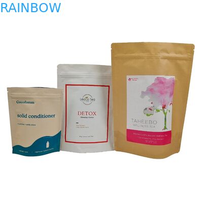 کیسه های کاغذی با قفل زیپ کیسه های بسته بندی قابل مصرف