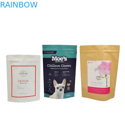 کیف های زیپلاک ماتی بیوتراژدار سفارشی فولیک آلومینیوم قابل بازپرداخت درجه غذایی قهوه دانه های چای جوانه های اسنک Doypack