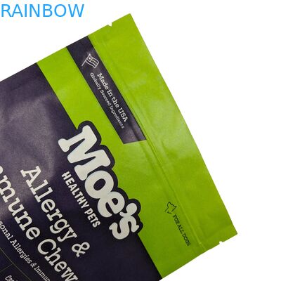 کیف های زیپلاک ماتی بیوتراژدار سفارشی فولیک آلومینیوم قابل بازپرداخت درجه غذایی قهوه دانه های چای جوانه های اسنک Doypack