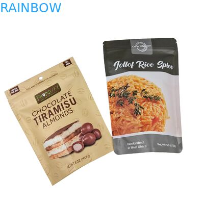 لوگو عمده چاپی بسته بندی شکلات مواد غذایی اسنک زیپ بلند بسته پلاستیکی