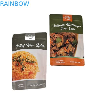 مواد مواد مواد غذایی بسته بندی Matt طراحی سفارشی کیف های ایستاده Zipper بسته بندی کیسه پلاستیکی