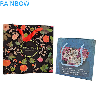 چاپ لوگو سفارشی بسته بندی کاغذ کرافت قابل استفاده مجدد با دسته بسته بندی کاغذ کرافت کیسه هدیه