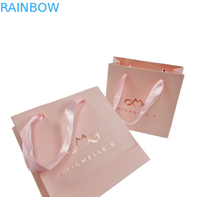 لوگو چاپی سفارشی کوله های کاغذی هدیه سفید و سیاه با دسته نوار