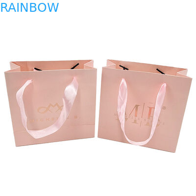 لوگو چاپی سفارشی کوله های کاغذی هدیه سفید و سیاه با دسته نوار