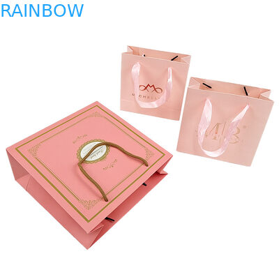 لوگو چاپی سفارشی کوله های کاغذی هدیه سفید و سیاه با دسته نوار