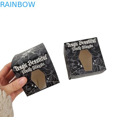 با کیفیت بالا جعبه کاغذی سیاه مربع سفارشی با جعبه هدیه کارتونی سفید