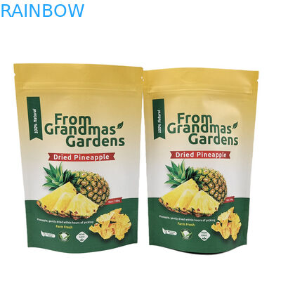 چاپ سفارشی مهر طلا قابل استفاده مجدد کیف کاغذی Kraft چاپ دیجیتال چاپ محیط زیست دوستانه کیسه های Mylar