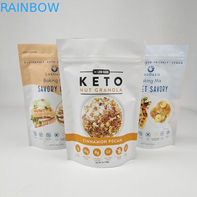 بسته های پلاستیکی با قفل زیپ برای قهوه و چای شیرینی های شکلاتی بسته بندی مواد غذایی