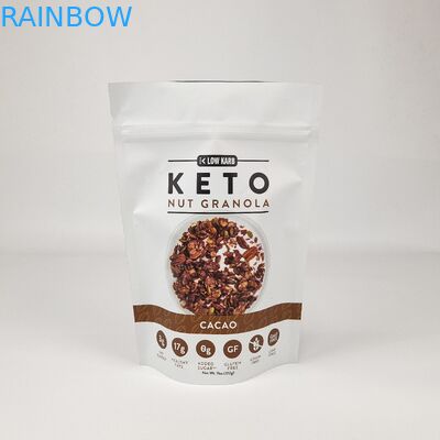 لوگو کاغذ آلومینیوم چاپ شده سفارشی بسته بندی قابل خوردن مواد غذایی بسته بندی قابل بازپرداخت ضد بوی ضد رطوبت کیف ایستاده