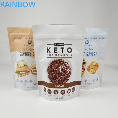 چاپ سفارشی کیسه بسته بندی پلاستیکی بسته بندی گرمایی برای بادام زمینی شیرینی شکلات چای قهوه بسته بندی ایستاده