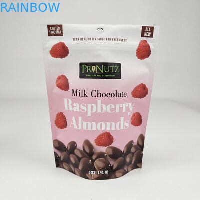 کیسه های مواد غذایی پلاستیکی لایه دار قابل بسته بندی بسته بندی طراحی چاپی سفارشی کیسه های پولی زپلاک برای میوه های خشک