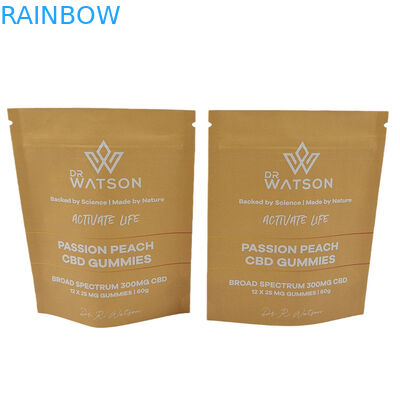 فروش داغ طراحی سفارشی چاپ شده بیوتراژ قابل ایستادن کیسه کاغذی کرافت بسته بندی آب نبات دوستدار محیط زیست