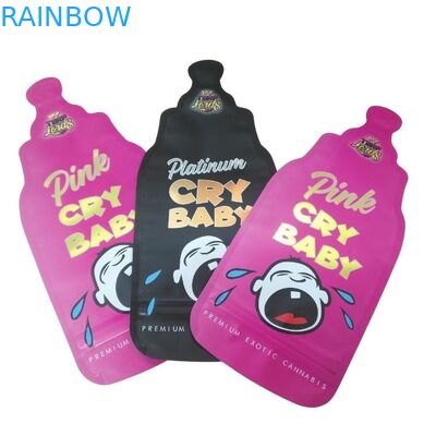 بسته بندی شده چاپ شده 3.5g منحصر به فرد ویژه برش مرطوب شکل نامنظم کیسه های مایلار مهر شده 8th ضد بوی خاص کیلی کیسه مایلار