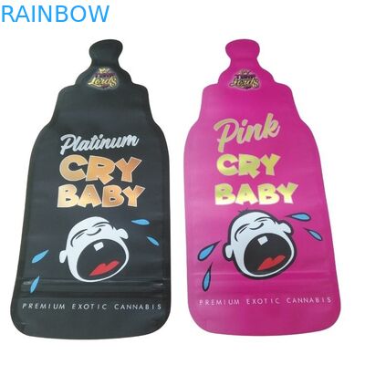 بسته بندی شده چاپ شده 3.5g منحصر به فرد ویژه برش مرطوب شکل نامنظم کیسه های مایلار مهر شده 8th ضد بوی خاص کیلی کیسه مایلار