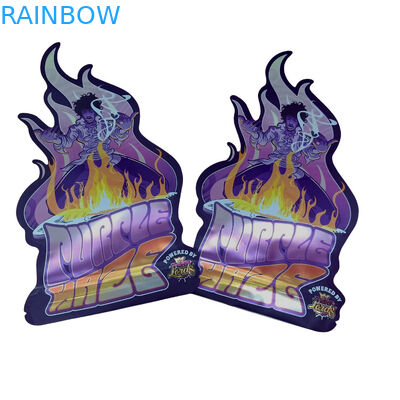 چاپ سفارشی 3.5g کیسه های مایلار کندهای غیرمنتظره با زیپلاک دایره ای مایلار نرم لمس پلاستیکی کیسه های شیرینی مواد غذایی