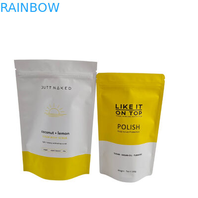 کیسه بسته بندی دوباره قابل بسته بندی چاپی مات زپ قفل پلاستیکی حمام نمک بدن پاک کن ایستاده با زپ