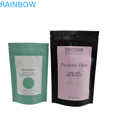 بازیافت زپ قفل ایستاده کیسه ورق آلومینیوم بدن پاک کن لذت بردن از حمام اسپا خیس شدن نمک دریا بسته بندی پلاستیکی زیست فرسوده