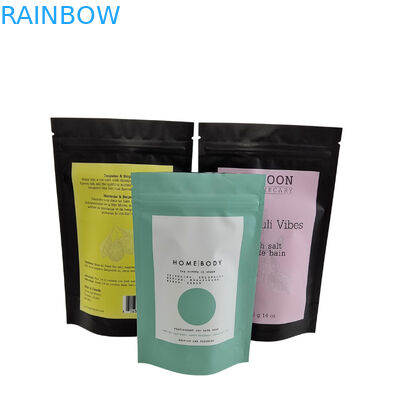 بازیافت زپ قفل ایستاده کیسه ورق آلومینیوم بدن پاک کن لذت بردن از حمام اسپا خیس شدن نمک دریا بسته بندی پلاستیکی زیست فرسوده