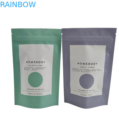 بازیافت زپ قفل ایستاده کیسه ورق آلومینیوم بدن پاک کن لذت بردن از حمام اسپا خیس شدن نمک دریا بسته بندی پلاستیکی زیست فرسوده