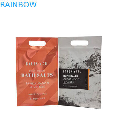 حمام اسپا حمام خیس کردن نمک بسته بندی کیسه ایستاده زپ کیسه پلاستیکی صابون نمک دریایی محصولات حمام بسته بندی کیسه