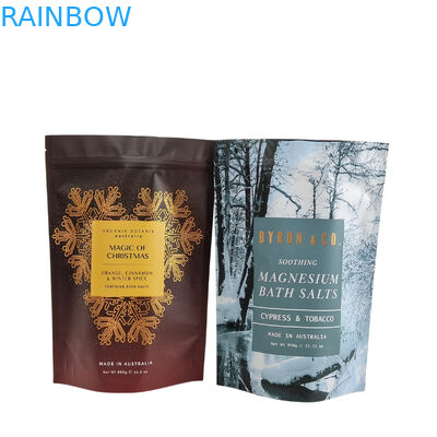 چاپ لوگو سفارشی سیپلاک کیسه بدن اسکروب صابون حمام بمب بسته بندی ورق آلومینیوم کیسه پلاستیکی سیپلر کیسه های نمک حمام