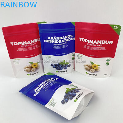 چاپ دیجیتالی قابل استفاده مجدد زیست فرسایش پذیر دوستانه محیط زیست کیف ایستاده سفید کاغذ کرافت زیپ قفل زیپ کیسه