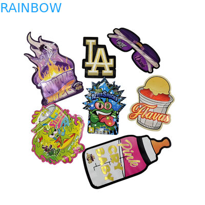 3.5g بسته بندی سفارشی و چاپ لوگوی ویژه منحصر به فرد شکل درون چاپ هولوگرافیک برش میلار کیسه