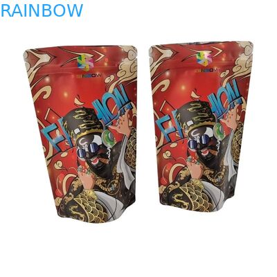 کیسه پلاستیکی درجه غذایی بسته بندی گسیس با پنجره جلو شفاف بازپوش قابل بازپوشیدن مربع Ziplock Flat Bottom Mylar Bag