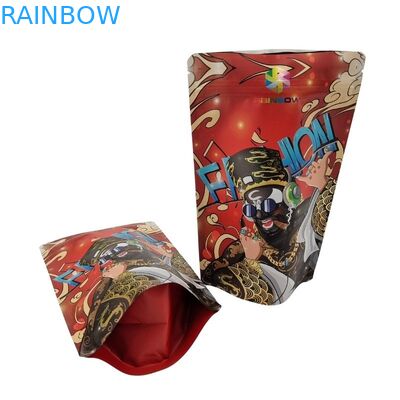 کیسه پلاستیکی درجه غذایی بسته بندی گسیس با پنجره جلو شفاف بازپوش قابل بازپوشیدن مربع Ziplock Flat Bottom Mylar Bag