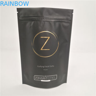 بسته بندی کیف ورق چاپی برای کیسه پاک کننده بدن ایستاده با زیپ