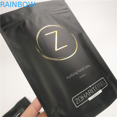 بسته بندی کیف ورق چاپی برای کیسه پاک کننده بدن ایستاده با زیپ