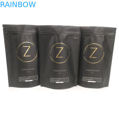 بسته بندی کیف ورق چاپی برای کیسه پاک کننده بدن ایستاده با زیپ