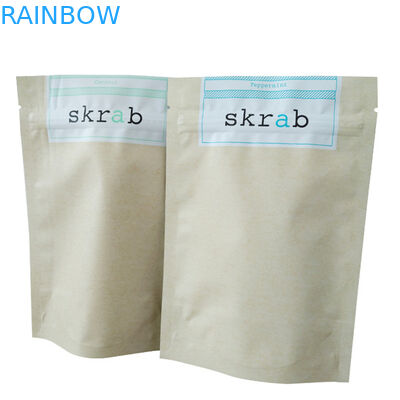 جعبه های فلز نقره ای ایستاده با طراحی بسته بندی Doy برای بسته بندی پوست قهوه