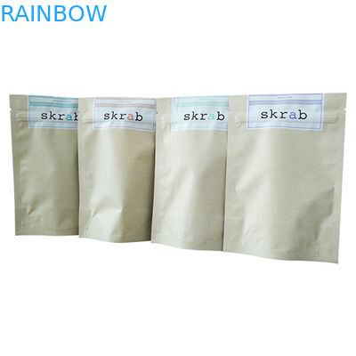 جعبه های فلز نقره ای ایستاده با طراحی بسته بندی Doy برای بسته بندی پوست قهوه