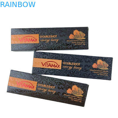 فروش داغ خالی سیاه بول عسل کیسه بسته بندی پلاستیکی با جعبه نمایش کیسه مایلار عسل کیسه مایع بسته بندی