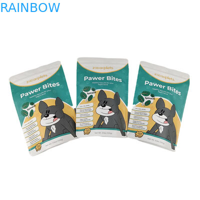 کم MOQ بلند شدن کیف کاغذ کرافت چاپ بسته بندی کیسه برای حیوانات خانگی درمان کیسه های ضد بوی با لوگو