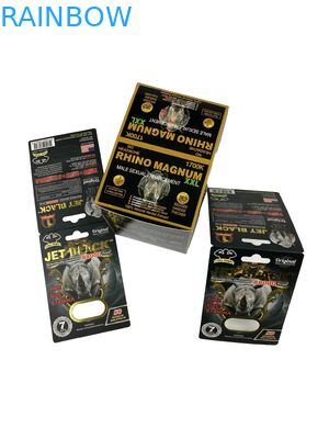 فروش گرم قرص های سفارشی افزایشی بسته بندی کارت کاغذی قرص Rhino Tablet کارت کاغذی چاپی با تاول