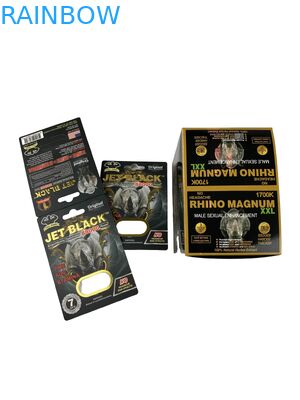 فروش گرم قرص های سفارشی افزایشی بسته بندی کارت کاغذی قرص Rhino Tablet کارت کاغذی چاپی با تاول