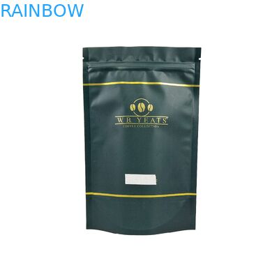 لوگو چاپ شده کیسه های زیپ لاک قابل استفاده مجدد سفارشی استند اپ درجه غذایی دانه قهوه کاغذ آلومینیوم کیسه پلاستیکی