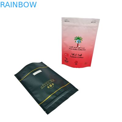 عطر دار دانه قهوه لوگو سفارشی دیجیتال چاپ شده Doypack چاپ شفاف ایستاده کیف دانه قهوه