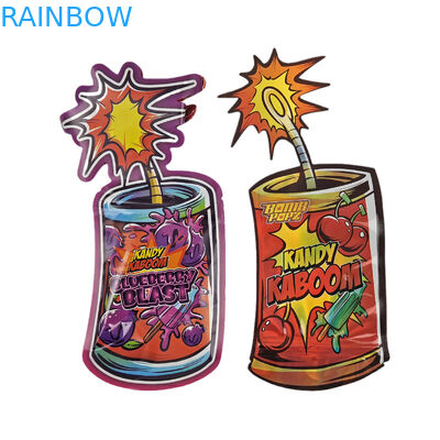 طراحی سفارشی چاپ شده کنده شده زیپ لاک شکل خاص بسته بندی پلاستیکی نامنظم 3.5g کیسه مایلار