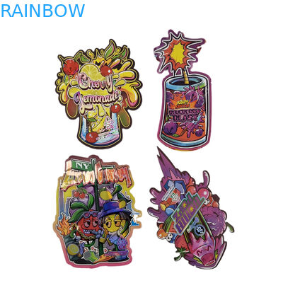 طراحی سفارشی چاپ شده کنده شده زیپ لاک شکل خاص بسته بندی پلاستیکی نامنظم 3.5g کیسه مایلار